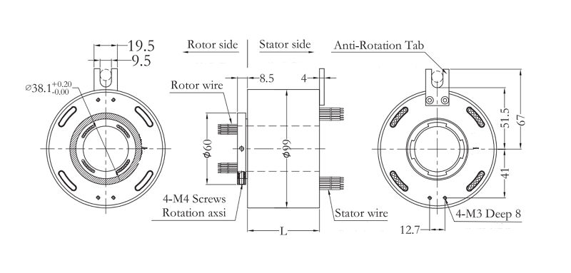 Through Bore Rotary Union